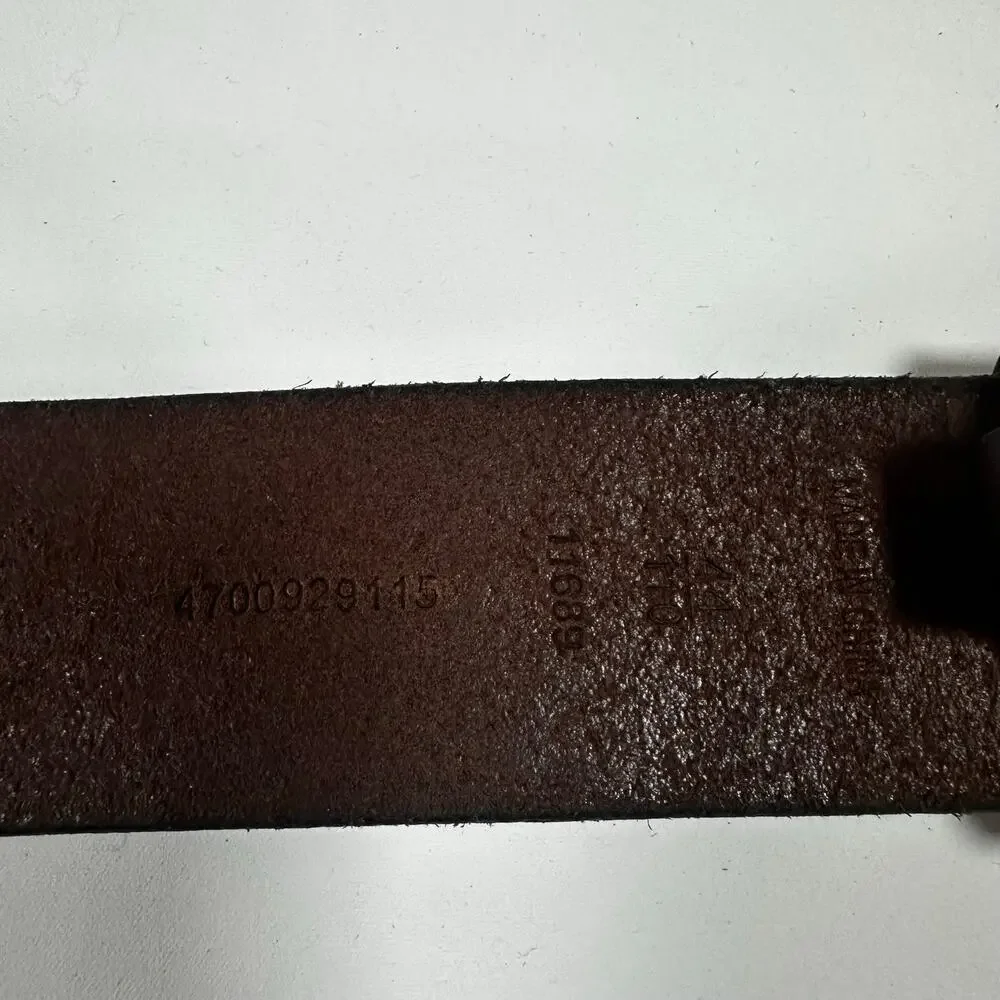 Polo Ralph Lauren Dark Brown Leather Belt Men's Sz 44